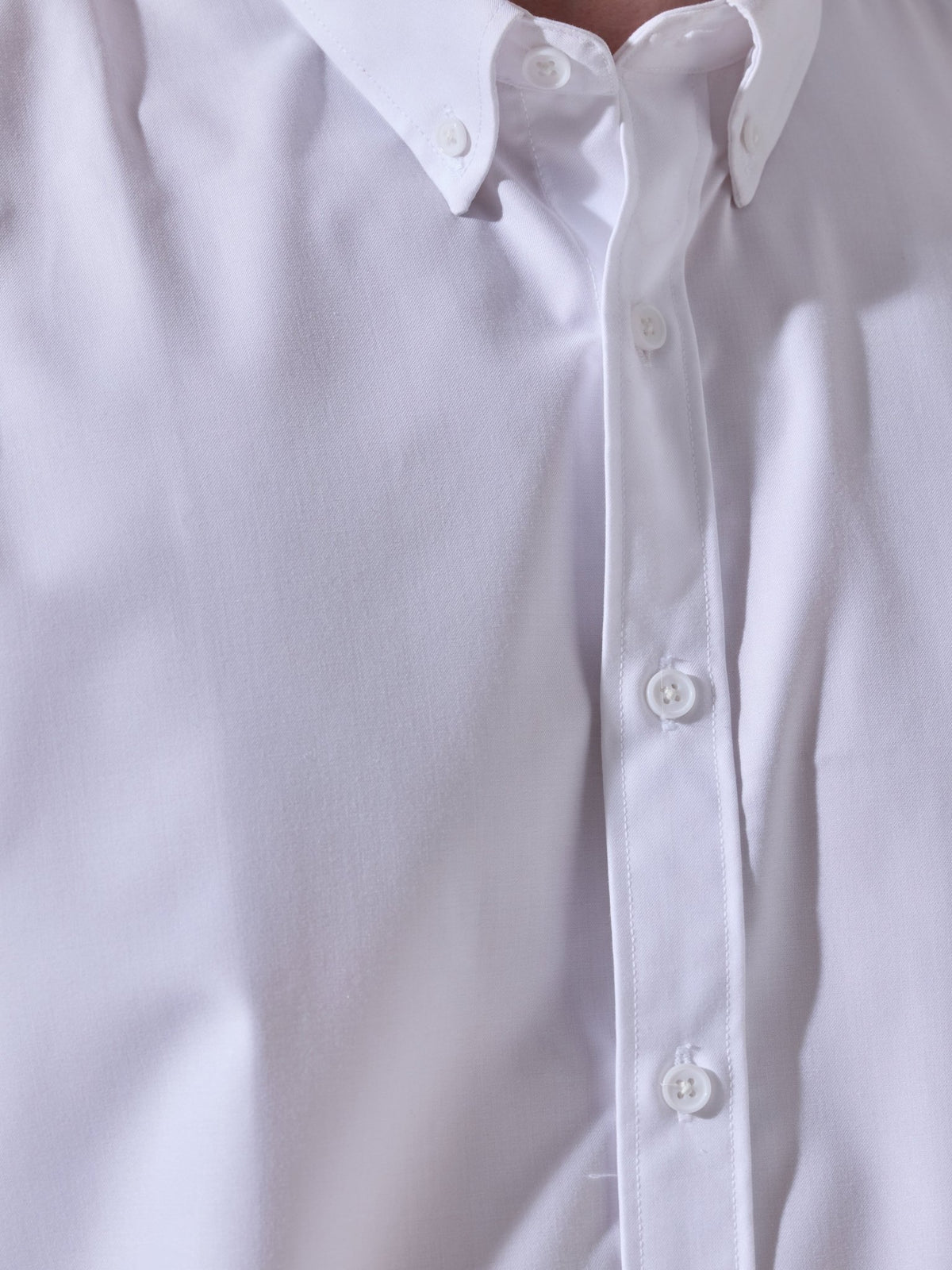 Vosha - Relaxed Fit Plain Shirt - White - Espanshe