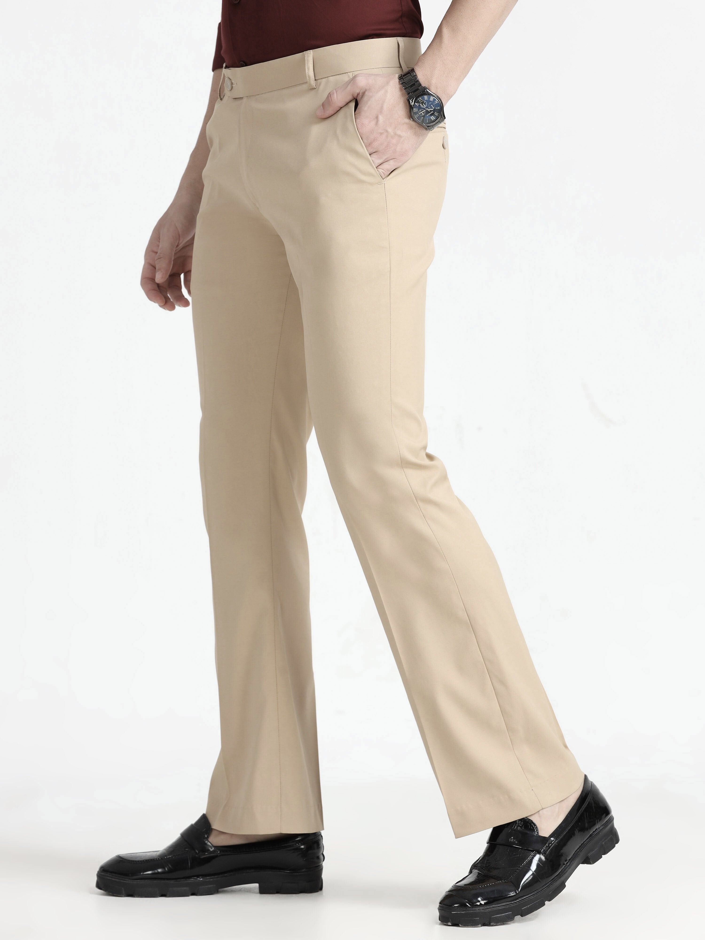 formal bootcut pants made from polyster and nylon blended fabric
bootcut pants for men
formal pants for men