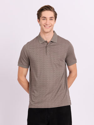 Men's Regular Printed Polo T-Shirt 