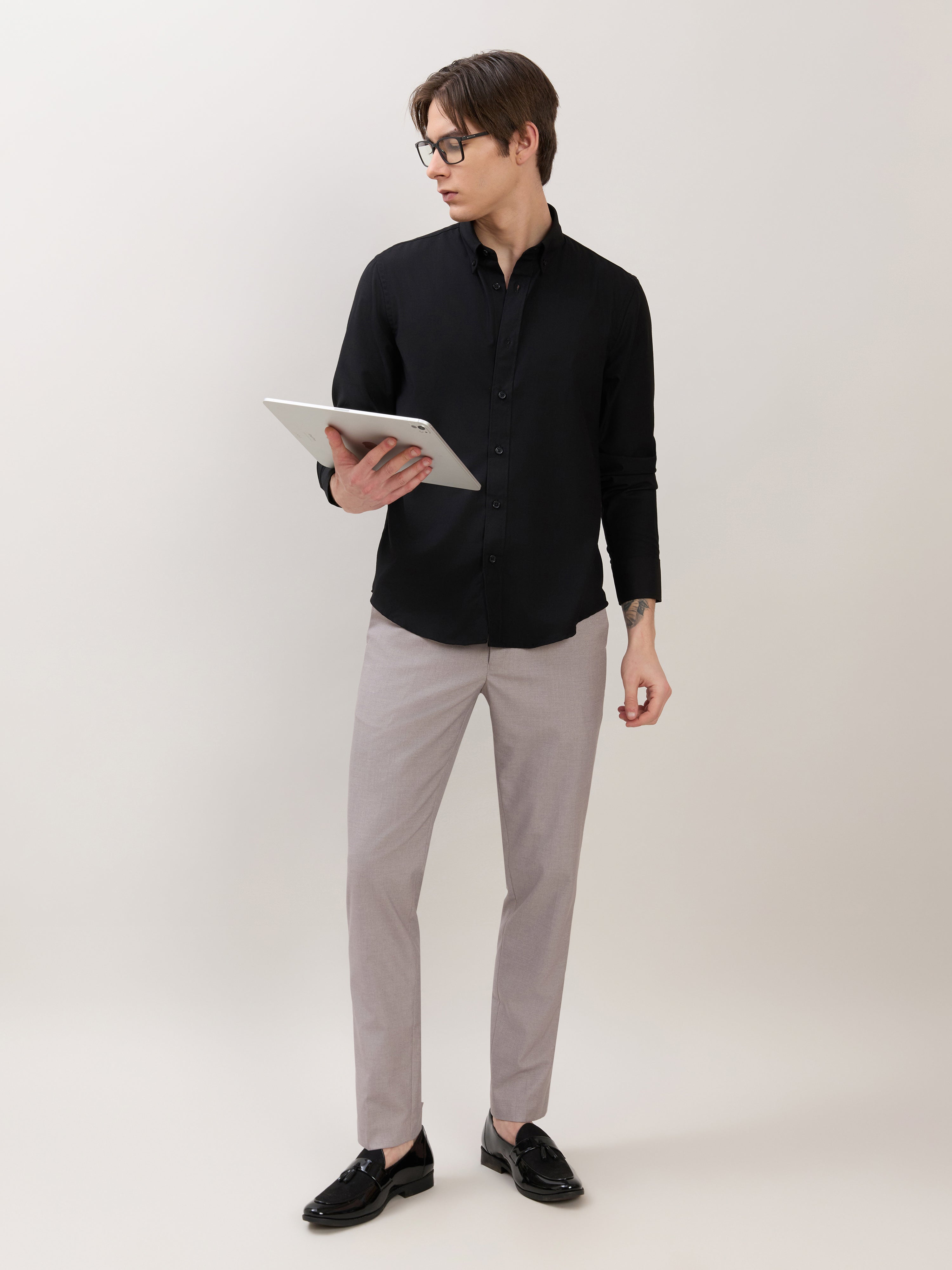 Zero - Relaxed Fit Plain Shirt - Black