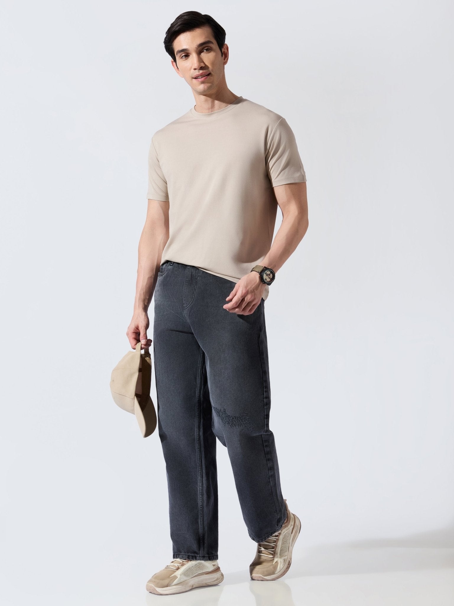 Zora - Relaxed Fit Jeans - Black Shade - Espanshe