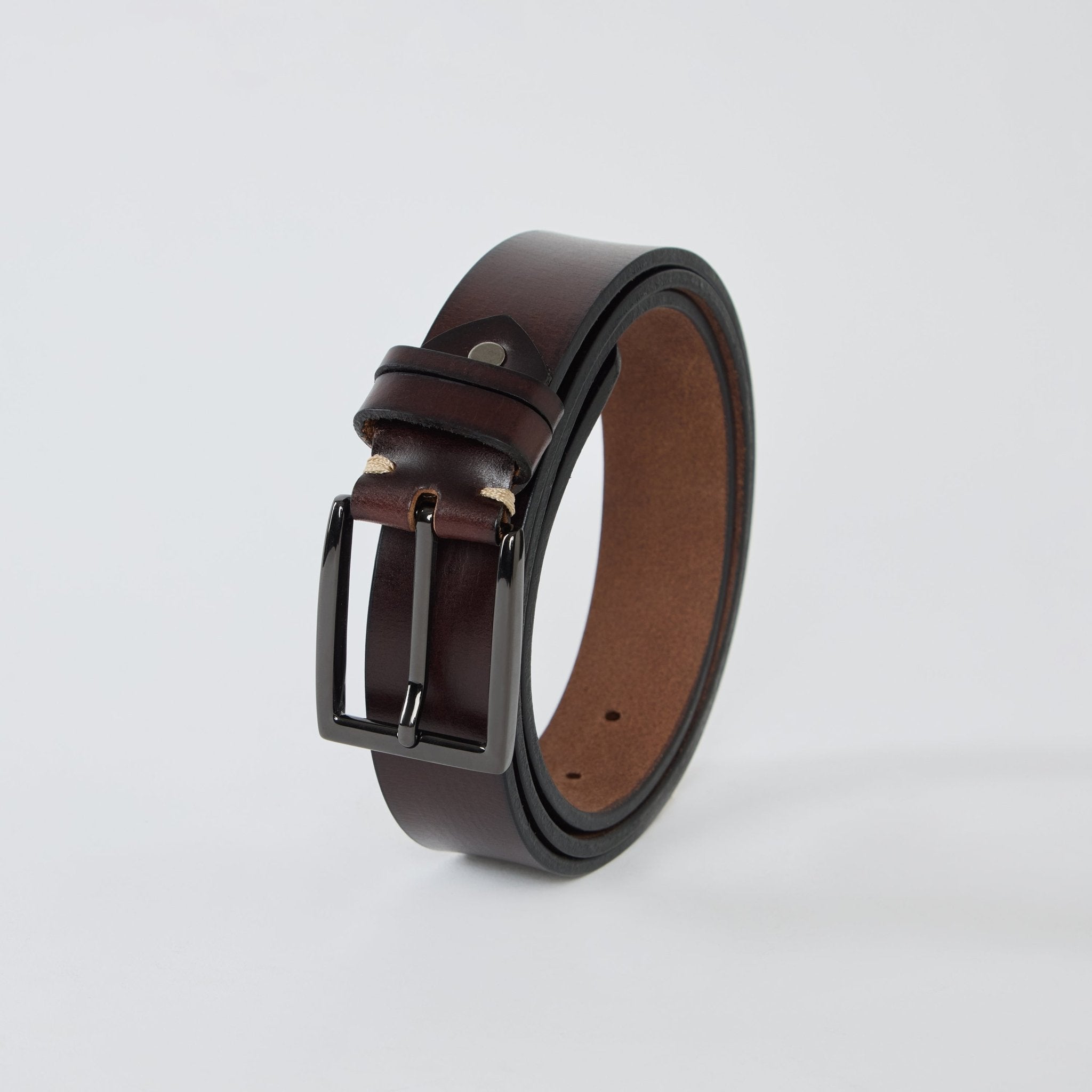 Genuine Leather Belt - Dark Brown - Espanshe