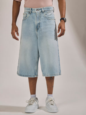 loose fit denim jorts perfect for  casual wears.
denim jorts for men
casual wear jorts for men