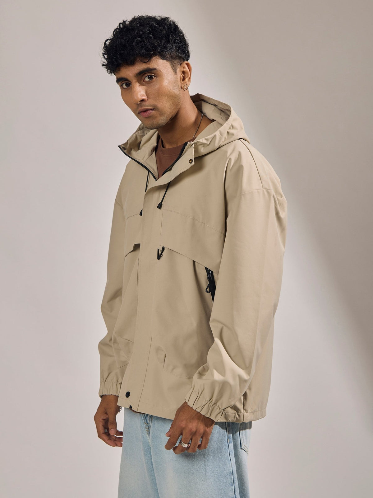 Quiterie - Hooded Jacket - Light Beige - Espanshe
