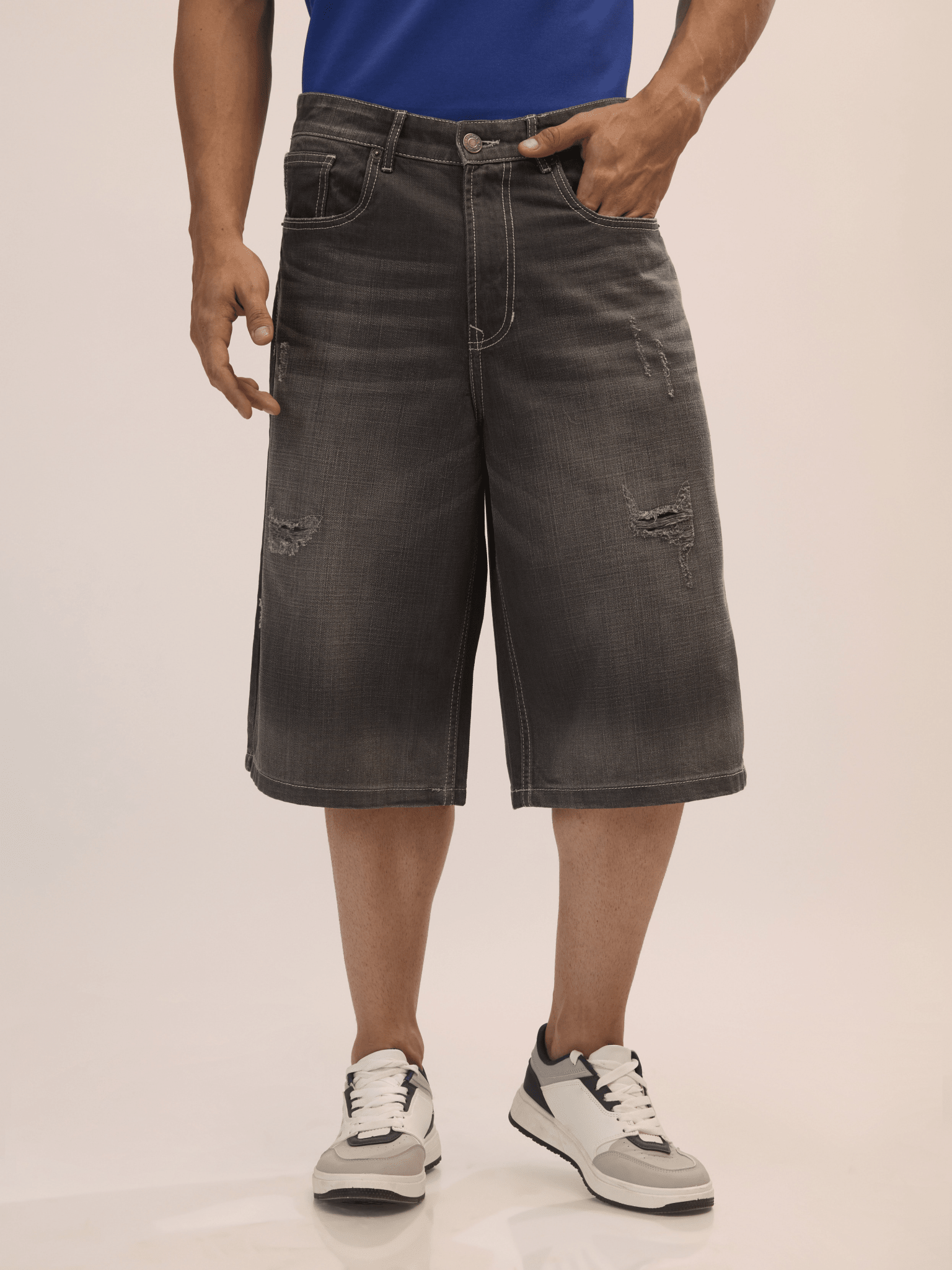 Melusine - Loose Fit Jorts - Charcoal - Espanshe