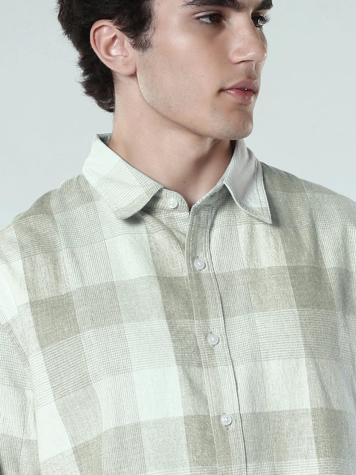 Amabel - Checkered Regular fit Shirt - Green - Espanshe