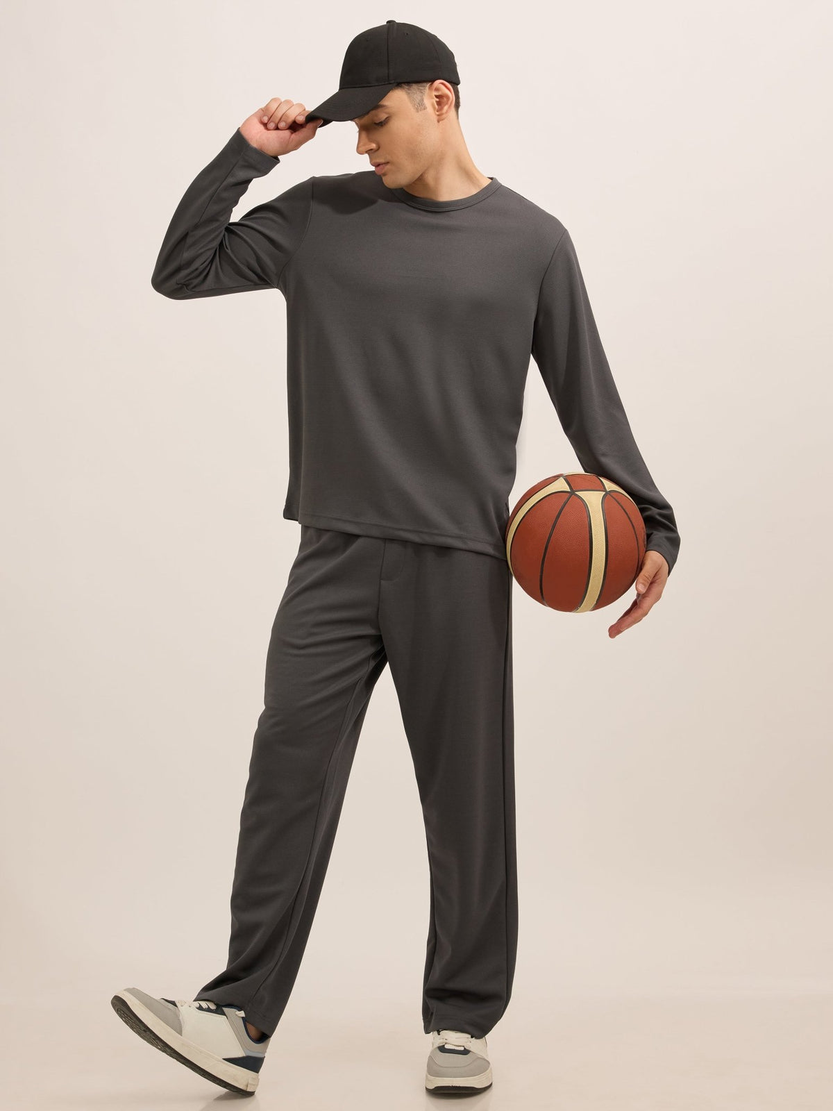 Slate Ride - Relaxed Fullsleeve Tshirt - Grey - Espanshe