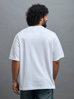 men's halfsleeve plain tshirt in white