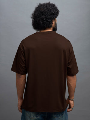 men's halfsleeve plain tshirt in ground coffee