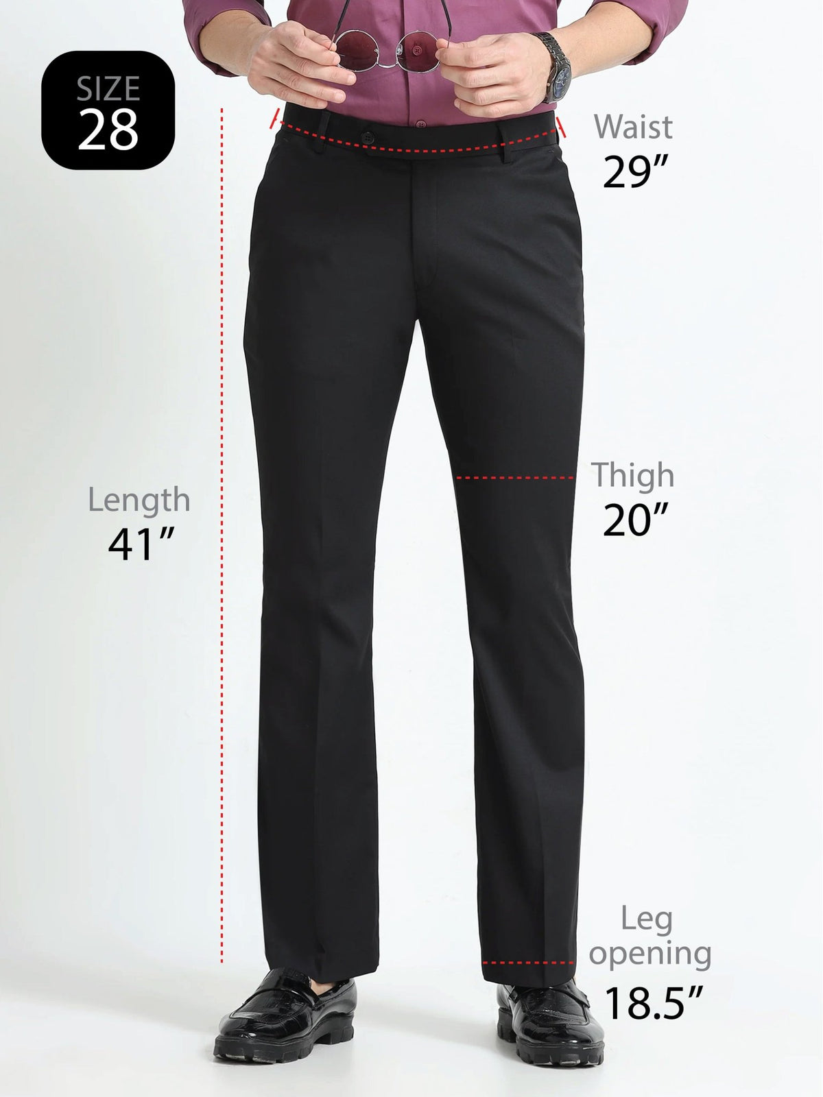 Wee 2.0 - Bootcut Formal Pant - Black - Espanshe