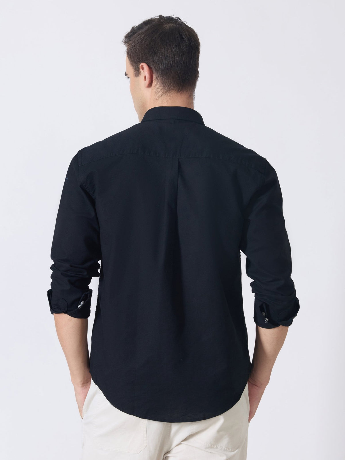 Xilipho - Relaxed Fit Oxford Shirt - Black - Espanshe