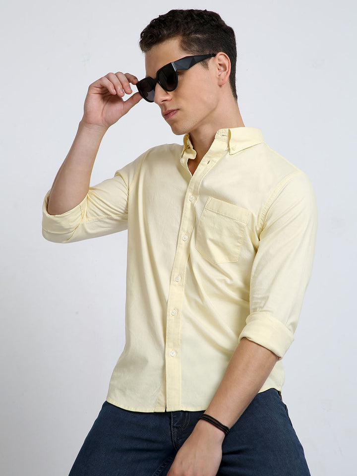 Pearl Lusta Oxford Plain Shirt For Men