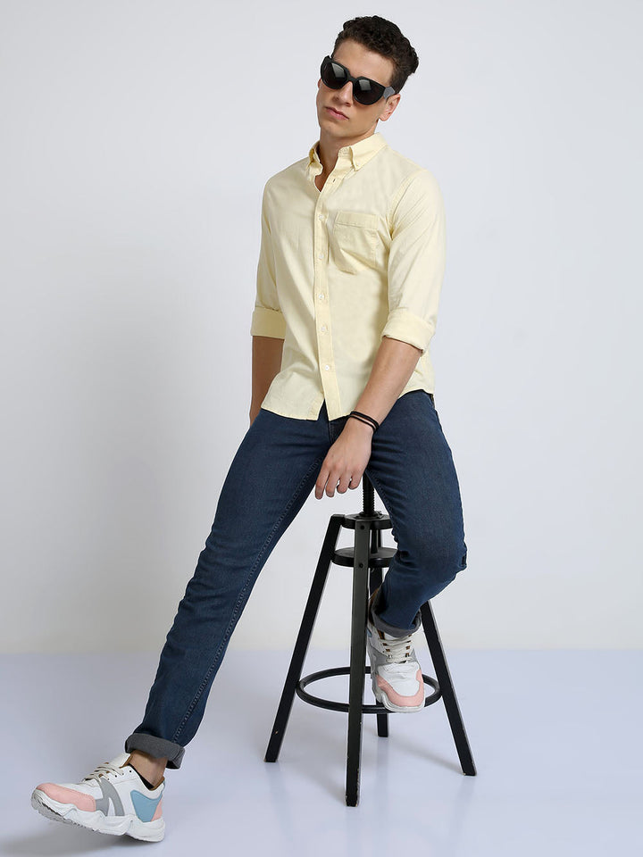 Pearl Lusta Oxford Plain Shirt For Men